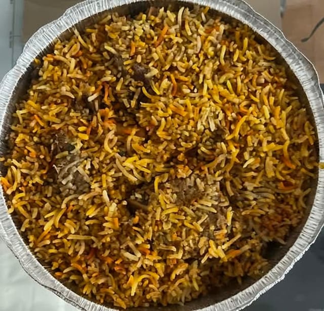 Hyderabadi Goat Biryani.